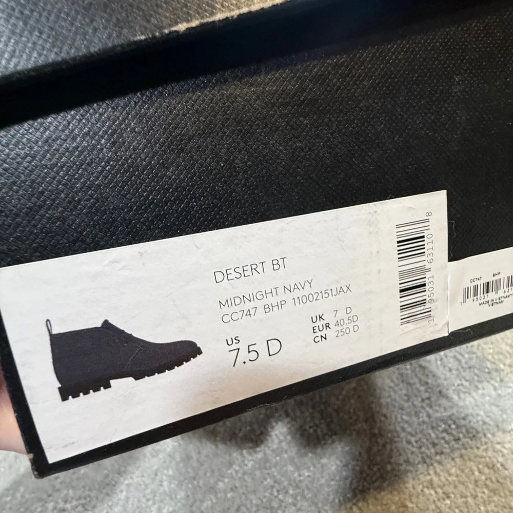 Coach Desert Midnight Navy Suede Chukka Boots NIB Mens 7.5D Preppy‎ Classic